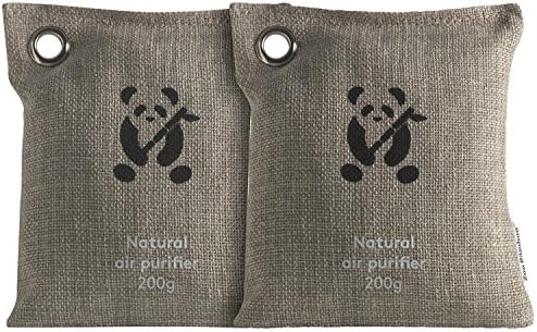 Air Purifiers by ZooBamboo (2 x 200g) | Bamboo Charcoal Deodorizer Car Refreshener Home Odor Eliminator Mold Remover Moisture Eliminator and Dehumidifier for Allergies Smoke Smell and Pet Odor
