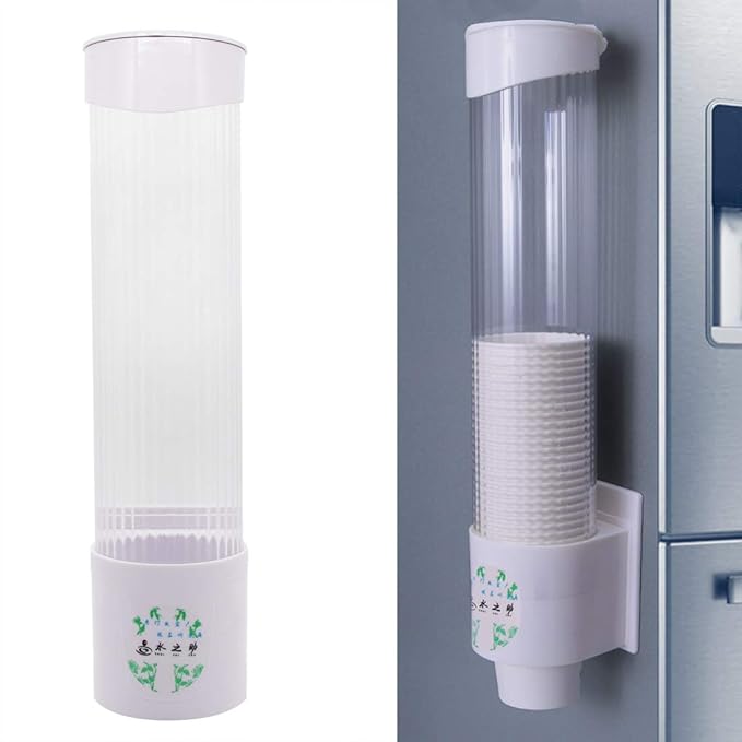 Water Cup Dispenser Wall Mounted Anti Dust Plastic
