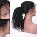 Chantiche Soft Curly 360 Lace Frontal Wig with Baby Hair and High Ponytail Brazilian Virgin Human Hair Customized 360 Lace Full Wigs with 150% Heavy Density for Women 16inches Natural Color