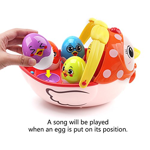 image for Amy & Benton Easter Toy Hen and Chicken Eggs for 1-5 Year Old Baby Kid