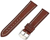 Hadley-Roma Men's MSM886RB-200 20-mm Brown Genuine Shrunken Leather Watch Strap