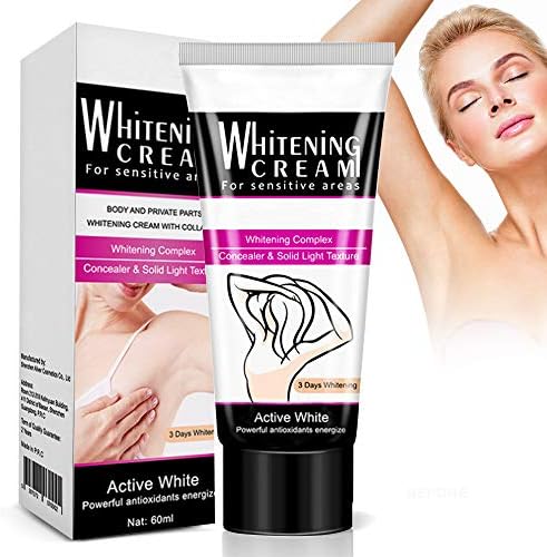 Vassoul Skin Whitening Cream - Lighten & Brighten Armpit, Bikini, Elbow, Private and Sensitive Areas (60mL)