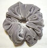 Gray Velvet Scrunchies