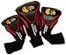 Team Golf NHL Chicago Blackhawks Contour Golf Club Headcovers (3 Count) Numbered 1, 3, & X, Fits Oversized Drivers, Utility, Rescue & Fairway Clubs, Velour lined for Extra Club Protection