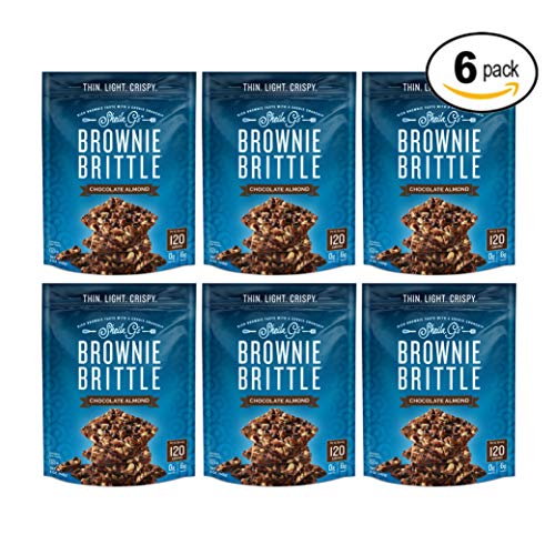 Sheila G's Brownie Brittle Chocolate Chip Almond- Low Calorie, Healthy Chocolate, Sweets & Treats Dessert, Thin Sweet Crispy Snack-Rich Brownie Taste with a Cookie Crunch- 5oz, Pack of 6 - Thumbnail 4