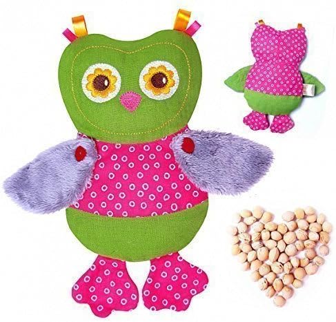 Microwavable baby Heating Pad with Cherry Pits - Owl Soft Linen Doll