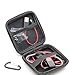 Poyatu Hard Case + Earbuds Eartips Sets for Powerbeats3 Powerbeats2 Powerbeats 2 Wireless in-Ear Headphones Carry Case and Replacement Ear Tips Ear Buds (Black Case+Red Eartips)thumb 4