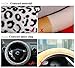 Besplore Leopard-Print Steering Wheel Cover,Plush,Beige