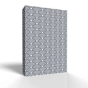 Canvas Wall Art-White Glaze and Blue Pattern -Canvas Prints Home Artwork Decoration for Living Room,Bedroom - 12x18 inches
