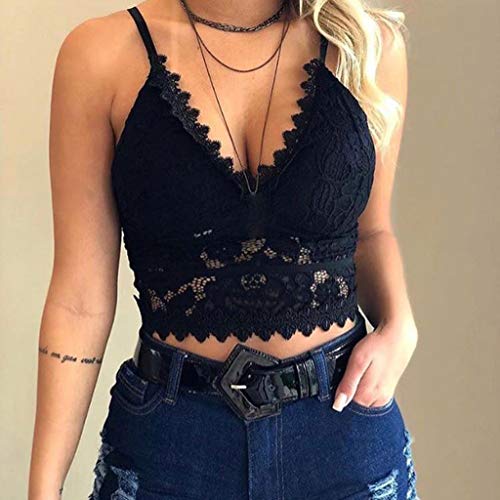 BH Push Up Bustier Damen Spitze Soft Durchsichtiger BHS RüCkenfrei Blumen Bra Dessous Sexy Große Größen UnterwäSche… – Bild 3