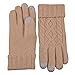 ELMA Women's Wool Knitted Winter Gloves Mittens Super Warm Lined Texting Touchscreen (One size, Beige)