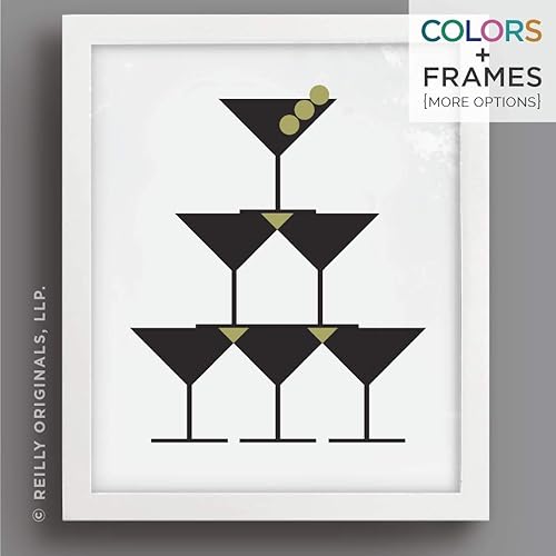 Amazon Com Modern Dirty Martini Wall Art Print Bar Sign Home