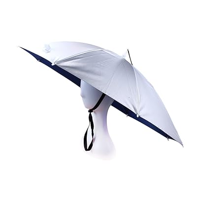 JANGANNSA Fishing Umbrella Hat Folding Sun Rain Cap Adjustable Outdoor Headwear