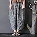 YESNO Women Casual Loose Bib Pants Overalls Baggy Cotton Harem Jumpsuits Rompers with Pockets PV2 (L, PE6 Gray)