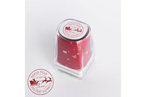 North Pole Christmas Pre-Inked Stamp – Self-Inking Red Ink 1.2'' × 1.2'' – Santa Mail, Postal & Postmark Stamp for Card Makin