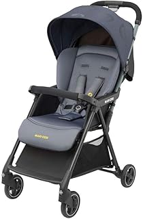 Maxi-Cosi Diza, Buggy mit Liegeposition, klein zusammenklappbar, nutzbar Ab 6 Monate bis ca. 4 Jahre (Max. 15 kg), Kompakter Kinderbuggy inkl. Regenschutz & großem Einkaufskorb, Brave Graphite