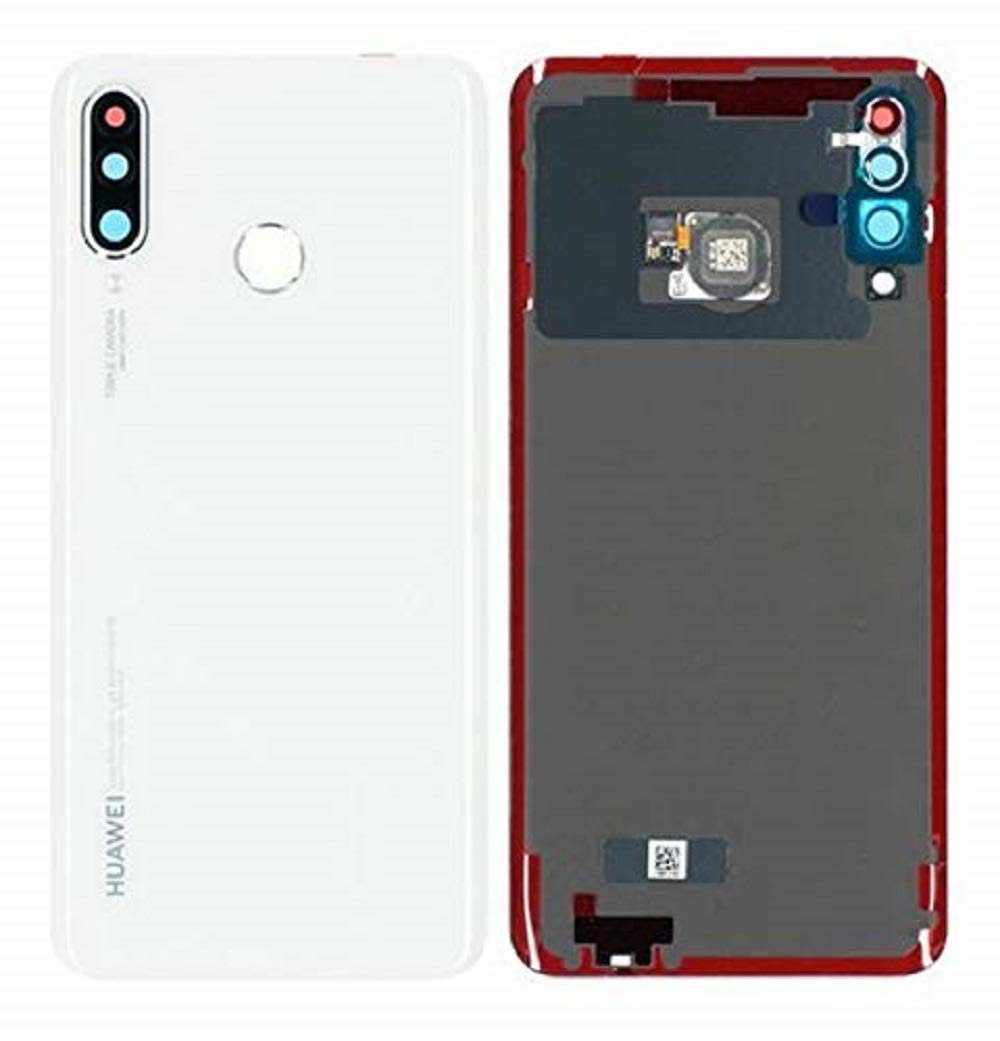 Original Huawei Battery Cover with Fingerprint Sensor for Huawei P30 Lite Back Cover in Pearl White / Tool