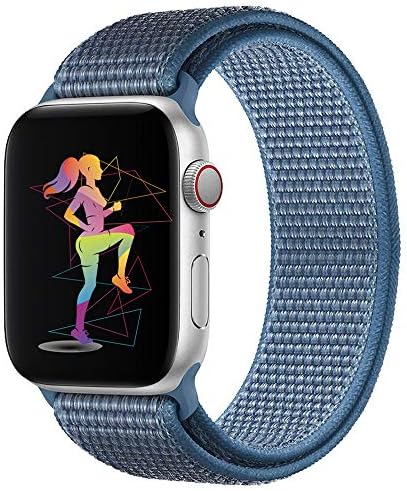 Unhom Compatible with Apple Watch Band 38mm 40mm 42mm 44mm, Soft Nylon Weave Sport Loop Replacement Band for Watch Series 4/3/2/1