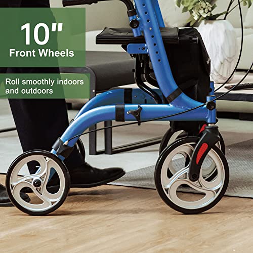 BEYOUR WALKER Upright Rollator Walker, Stand Up Rolling Walker with