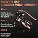 Rabbit Wine Bottle Opener Corkscrew Kit - Best Wine Accessories, All in One Manual Cork Screw Key Opener Set With Foil Cutter and Wine Aerator for Waiters, Bartenders, Chefs, Travel. Rose Gold