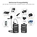 MOURIV MV-GMC201 2.4G Universal Lavalier Wireless Microphone System Lapel Mic with Real-time Monitor for DSLR Camera, Camcorder, IOS iPhone, Android Smartphone Phone, Tablet, Gopro 3,3+, 4