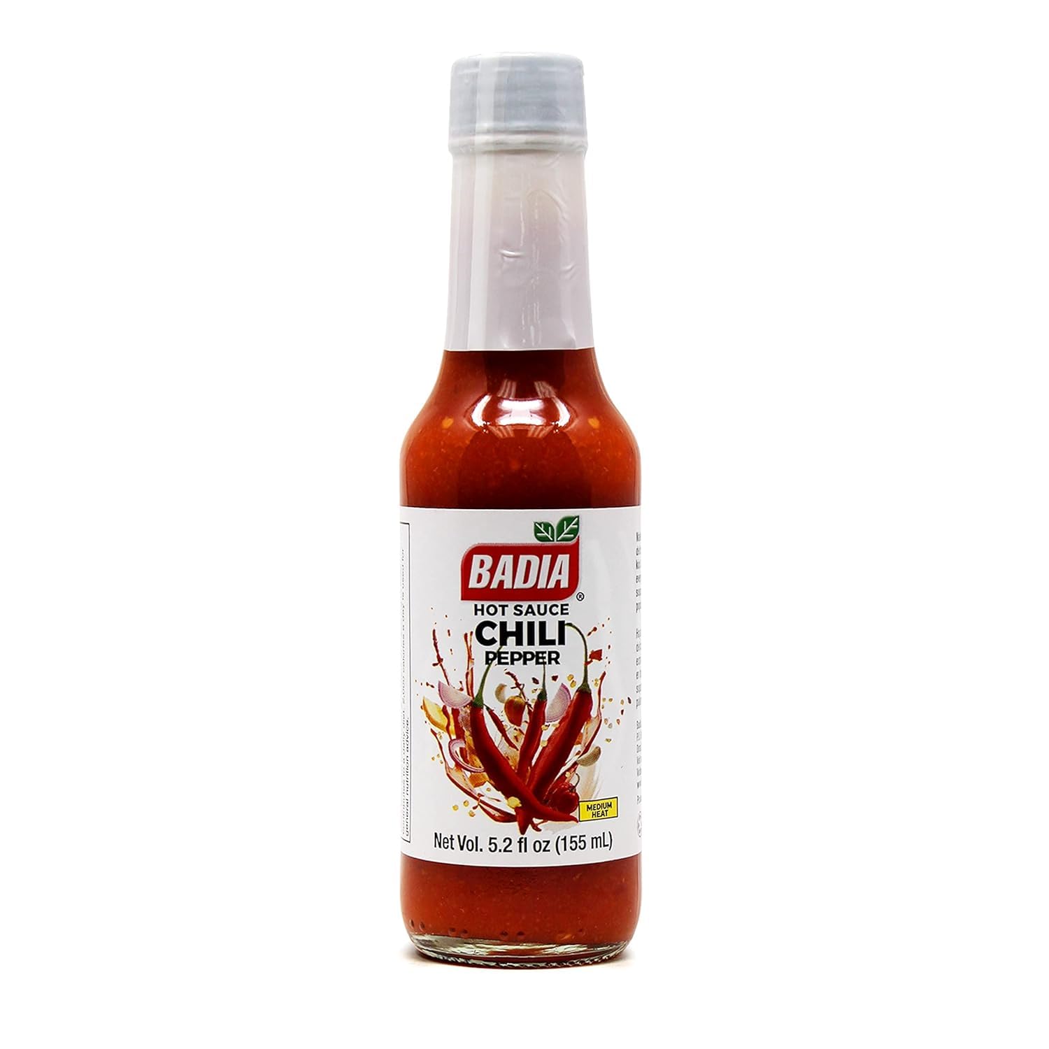 Badia Chili Pepper Hot Sauce, 5.2 fl oz – Classic Chili Peppers Sauce with Tangy Medium Heat, Perfect for Everyday Cooking