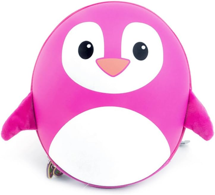 Children's Animal Backpack with Removable Harness- Pink Penguin