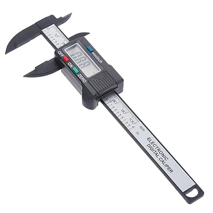 Outgeek Electronic Digital Caliper LCD Screen Auto Off Carbon Fiber Gauge Micrometer Vernier Caliper 0~5.91