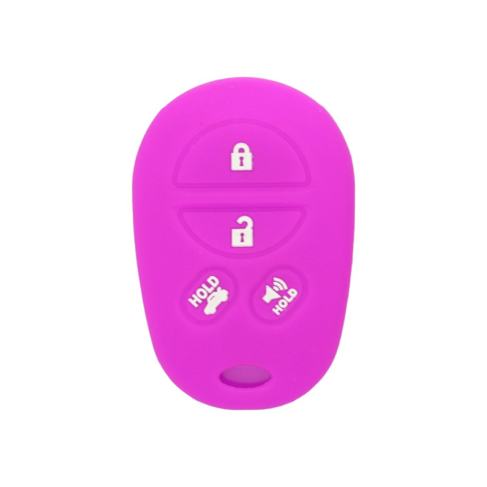 BROVACS Silicone Cover Protector Case Holder Skin Jacket Compatible with TOYOTA 4 Button Remote Key Fob CV2418 Purple