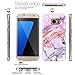 Galaxy S7 Edge Case, JAHOLAN Purple Marble Design Slim Flexible Clear Bumper TPU Soft Case Rubber Silicone Skin Cover for Samsung Galaxy S7 Edge