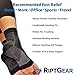 RiptGear Plantar Fasciitis Socks for Women and Men - Ankle Brace with Arch Support - Ankle Compression Sleeve to Reduce Swelling for Foot Pain Relief - (Small) (Black)