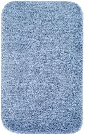 Size: (24x40) Made Here Nylon Bath Rug Collection, Color: Blue