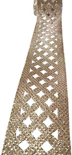 Lace in Golden Color Embroidery Trims, Indian Ribbon, Saree Trims, lace, Indian Sari Border, Embroidered Ribbon, Floral Border and Laces, Golden Ribbons