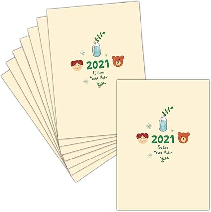Carte De Voeux 2021 Bonne Annee En Allemand 8 Cartes Postales 3 Formats Dispos Carte Bonne Annee 2021 Bio Naturelle En Allemand Amazon Fr Fournitures De Bureau