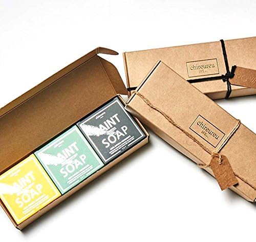 Chireureu Paint Soap 3 In 1 3.5 Oz 100% Natural Ingredients Effectively Removes Impurities And Makeup Moisturizing Your Skin In One Single Step (Set of 3 With Gift Box and Gift Bag)