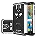 Alcatel Fierce 4 Case, Alcatel Allura Case, Alcatel Pop 4 Plus Case,LEEGU [Shock Absorption] Dual Layer Heavy Duty Protective Silicone Plastic Cover Case for Alcatel Fierce 4 - Don't Touch My Phone