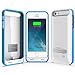 iPhone 5S Battery Case, iPhone 5 Battery Case - Maxboost Atomic S Portable Charger for iPhone 5/5S [MFI Certified] External Protective 2400mAh Battery Charging Juice Power Bank [Glossy White/Blue]