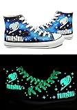 Fairy Tail Anime Logo Cosplay Shoes Canvas Shoes Hand-painted Shoes Sneakers Luminous
