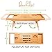 Bathtub Caddy and Bed Tray Combo - Premium Bamboo Wood with 2 Lavender Bath Bombs - Folding Legs/Fully Adjustable - Mold Resistant - Phone Tablet and Wine Holders for The Finest Home Spa Experience