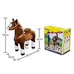 PonyCycle-Official-Ride-On-Horse-No-Battery-No-Electricity-Mechanical-Pony-Brown-with-White-Hoof-Giddy-up-Pony-Plush-Walking-Animal-for-Age-4-9-Years-Medium-Size-N4151