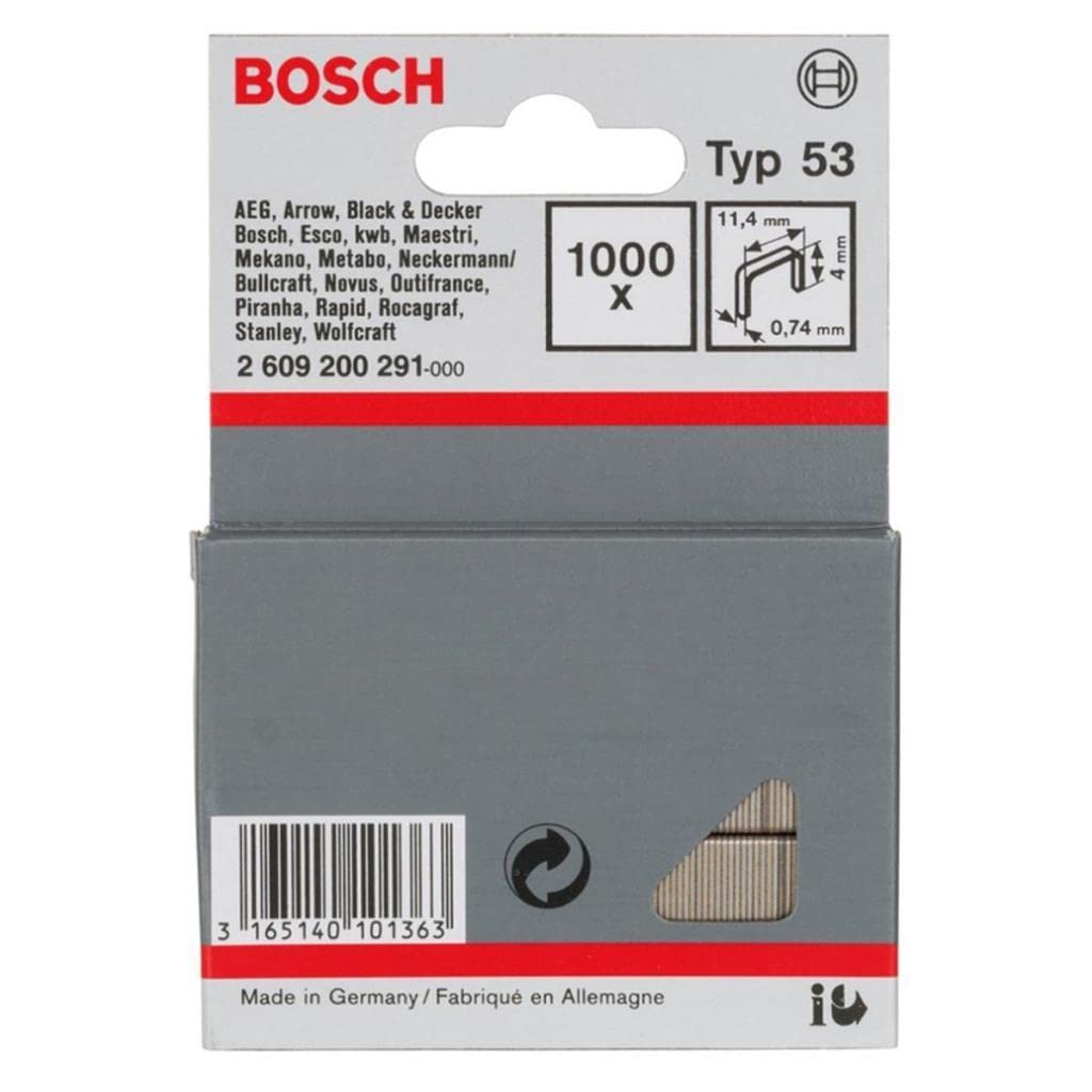 Bosch 2609200291 Staples Type 5 / Set of 1000/11.4 x 4 mm