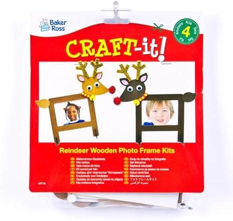 Amazon Co Jp クリスマス トナカイ 木製フォトフレームキット 子供達の手作り 思い出のプレゼントに 楽しい写真立て おもちゃ