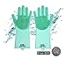 Magic Silicone Gloves| Dishwashing Cleaning Gloves| Perfect for Kitchen, Dishes, Car, Bathroom, Pet Care | Sponge Scrubber Gloves | 1 Pair Includes Free Stainless-Steel Scouring Pad