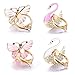 Cell Phone Holder, 4 Piece [Best Share] Luxury Diamond Universal Metal Smartphone Ring Grip Stand for iPhone/Ipad/Samsung HTC/Nokia/Smartphones/Tablet[2 Butterfly 2 Swan]