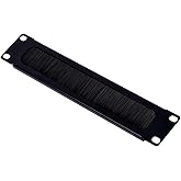 GeeekPi 10 inch 1U Brush Cable Manager Rack Mount Cable Management Panel with Brush Strip for Cable Entry for DeskPi RackMate