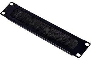 GeeekPi 10 inch 1U Brush Cable Manager Rack Mount Cable Management Panel with Brush Strip for Cable Entry for DeskPi RackMate