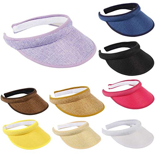 image for MIS1950s 2019 Sun Visors for Women Unisex Long Peak Thicker Sweatband 