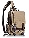 Leaper Retro Crossbody Bag Sling Bag Canvas Messenger Bag for Men Women Shoulder Bag Crossbody Handbags Satchel Khaki, M