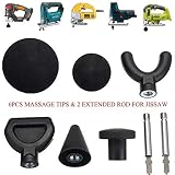 TEEWAL 6 Pcs Percussion Massage Tips for Jigsaw Massager Adapter Attachment