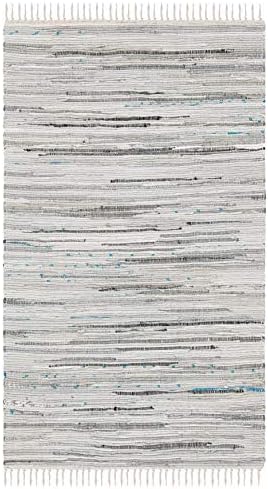 Safavieh Rag Rug Collection Rar121A Hand Woven Grey Cotton Area Rug (3 X 5)